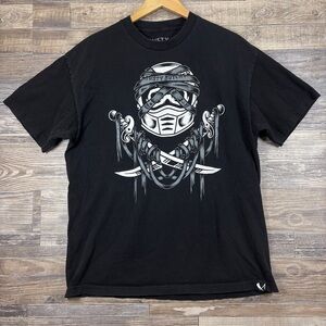 Rusty Butcher Mens Black Graphic T-Shirt Size XL